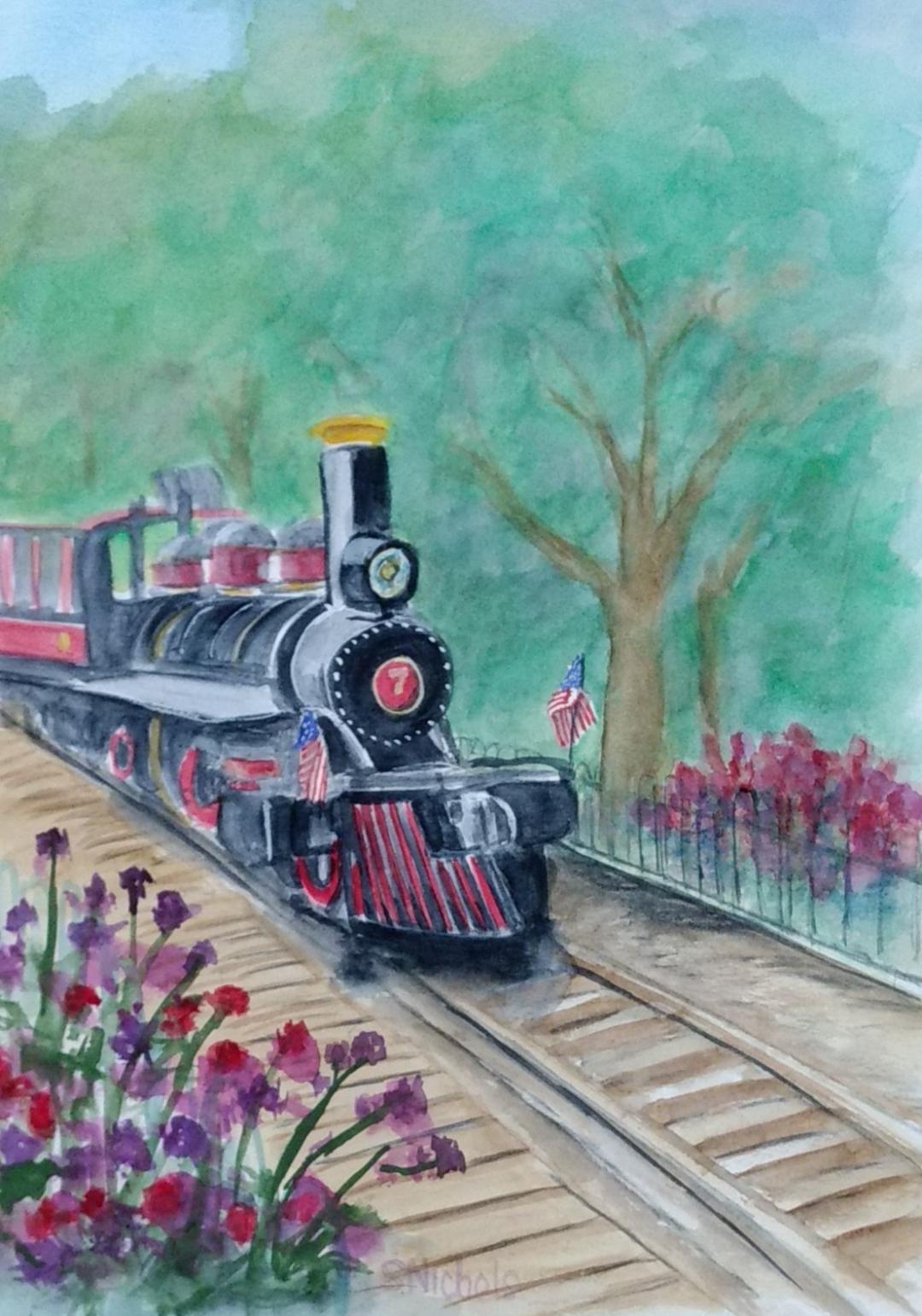 Steam Engine Train At Silverwood